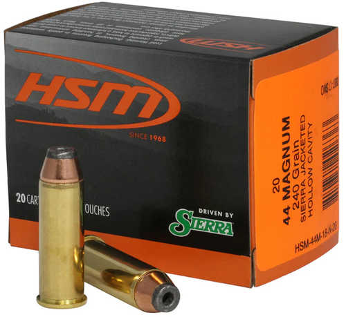 HSM Pro Pistol 44 Magnum 240 Grain JHC 20 Rounds